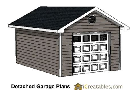 one car garage plans 14x20.